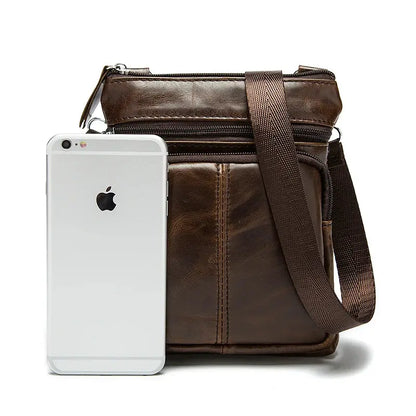 DAREN – Leren crossbodytas met meerdere compartimenten voor heren
