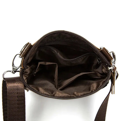 DAREN – Leren crossbodytas met meerdere compartimenten voor heren