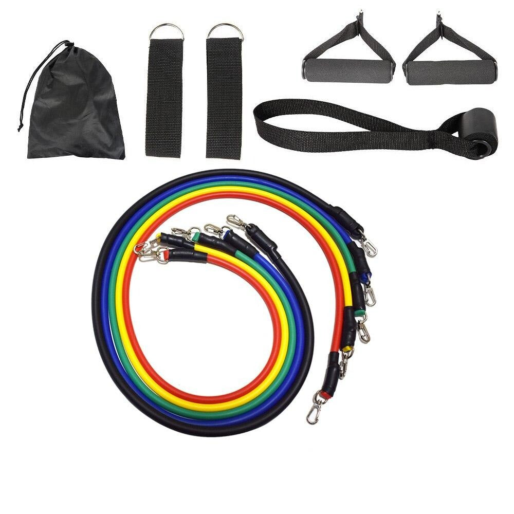 POWERBANDS - Weerstandsbandenset met handgrepen en enkelbanden voor een volledige lichaamstraining