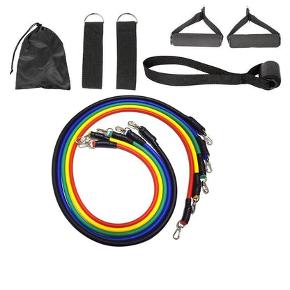 POWERBANDS - Weerstandsbandenset met handgrepen en enkelbanden voor een volledige lichaamstraining