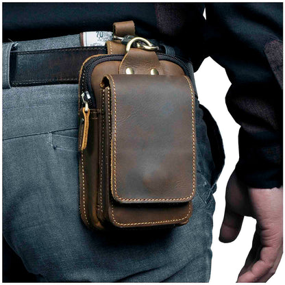 Stoere leren heren heuptas – Veyron LeatherBeltBag - Glamorix
