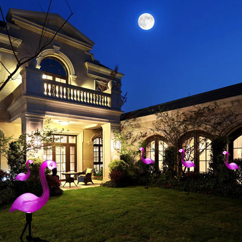 Solar tuinlamp in flamingo design – milieuvriendelijke buitenverlichting – FLAMINA SOLAR - Glamorix