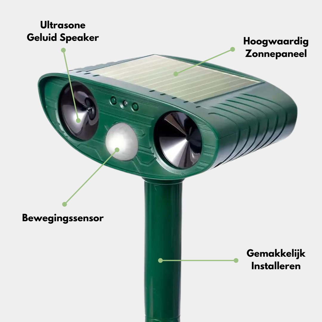 Kattenvrij – Ultrasone Kattenverjager op Zonne-energie