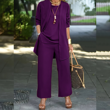 ALINA - Stijlvolle driedelige dames set met chique uitstraling