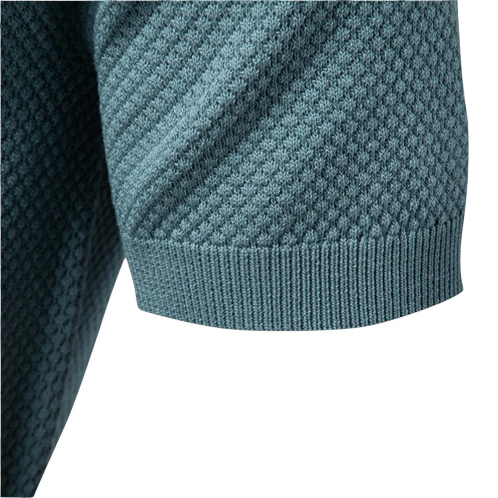 Stijlvol heren poloshirt met open kraag en fijne textuur – CALIX MODE - Glamorix