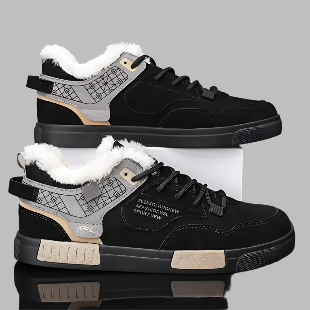 Warme heren wintersneakers met pluche voering – STRAVEN FrostStep - Glamorix