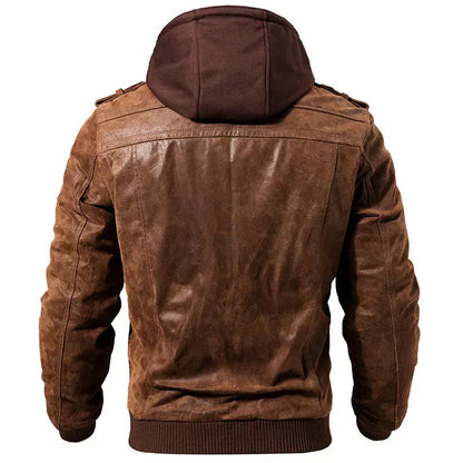 RAGNAR - Chaqueta robusta con capucha y bolsillos con cremallera para hombre - Glamorix