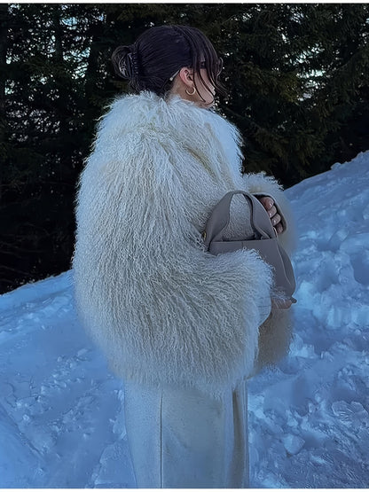 Jas – Kunstbont Kraag & Warme Bescherming - Glamorix