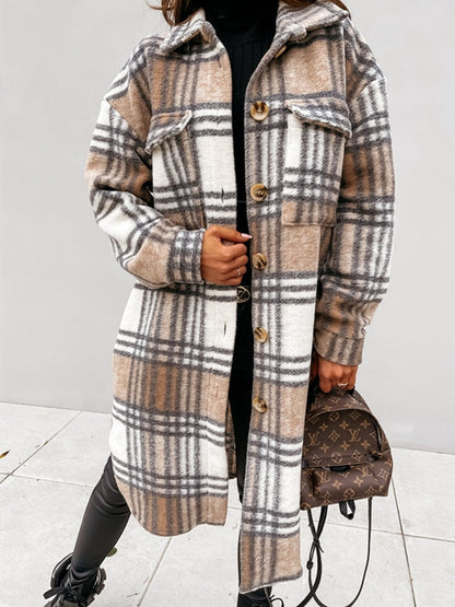 CLAUDIA - Oversized geruite damesjas met een tijdloze uitstraling