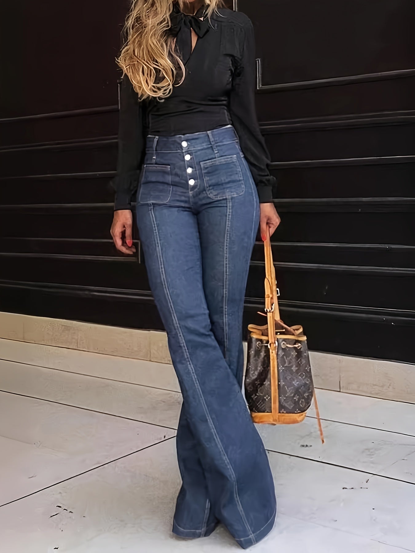 Jeans – Elastische Taille En Uitlopende Vorm Voor Beweging - Glamorix
