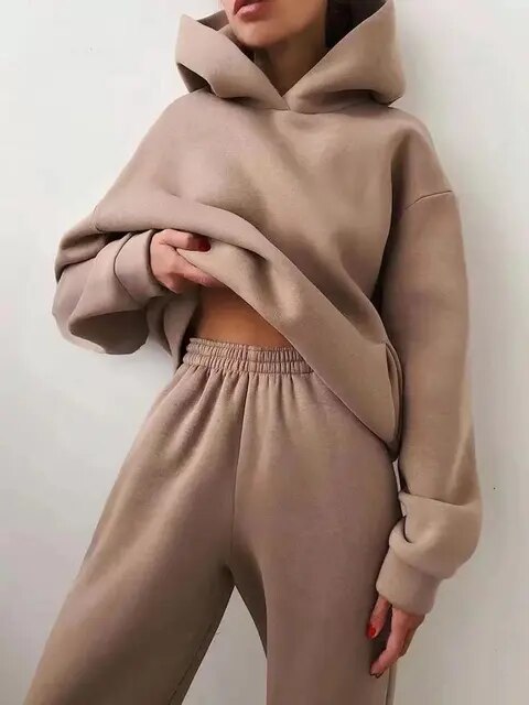 LILA - Relaxed fit hoodie en jogger loungeset voor dames
