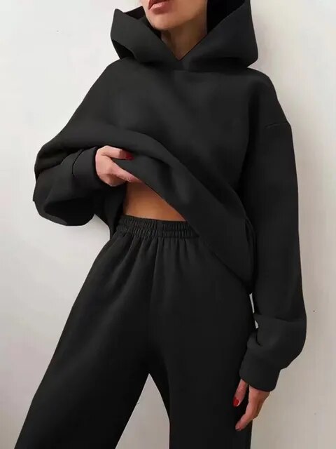 LILA - Relaxed fit hoodie en jogger loungeset voor dames