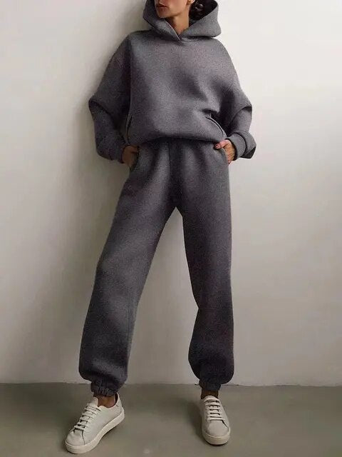 LILA - Relaxed fit hoodie en jogger loungeset voor dames