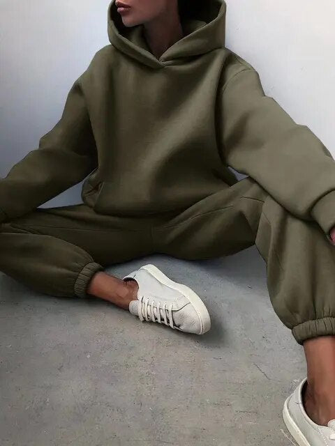LILA - Relaxed fit hoodie en jogger loungeset voor dames