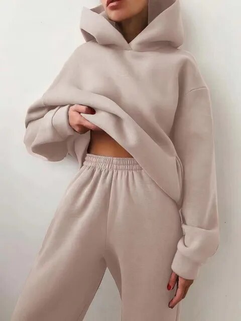 LILA - Relaxed fit hoodie en jogger loungeset voor dames