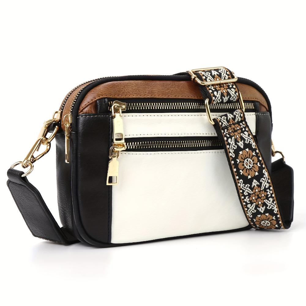 Crossbody damestas met meerdere ritsvakken en verstelbare band – NOLANA CITYBAG - Glamorix