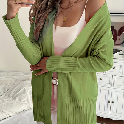 Katoenmix Trui-Cardigan – V Hals & Losse Pasvorm Warmte - Glamorix