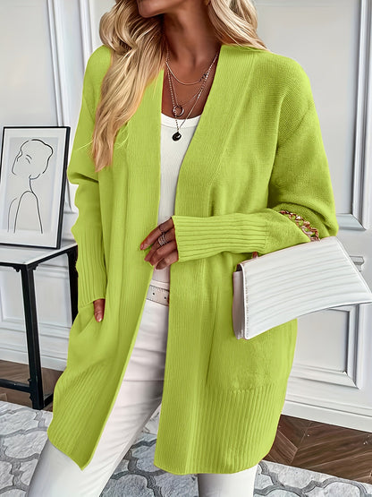 Katoenmix Trui-Cardigan – V Hals & Losse Pasvorm Warmte - Glamorix