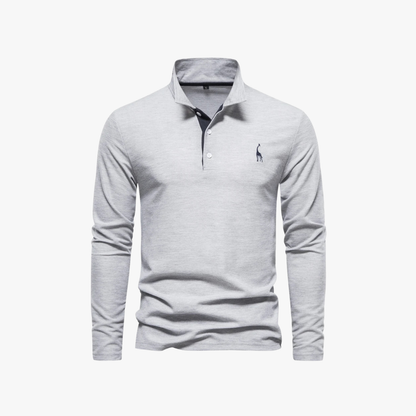 Slim fit polo met lange mouwen voor heren – JASON