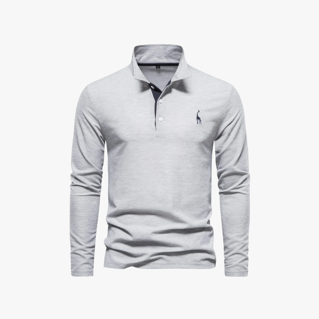 Slim fit polo met lange mouwen voor heren – JASON