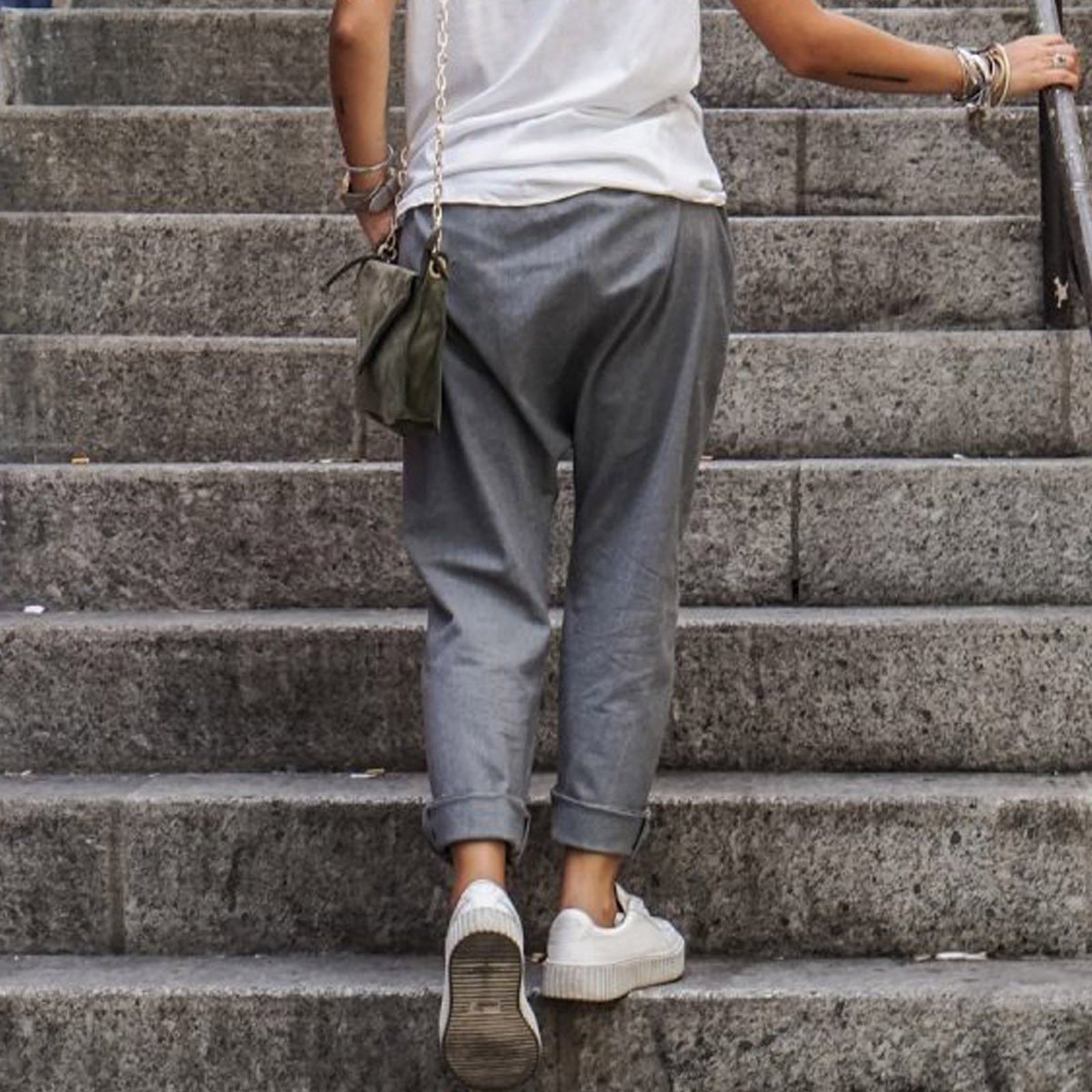Raquel - Casual baggy broeken voor dames - Glamorix