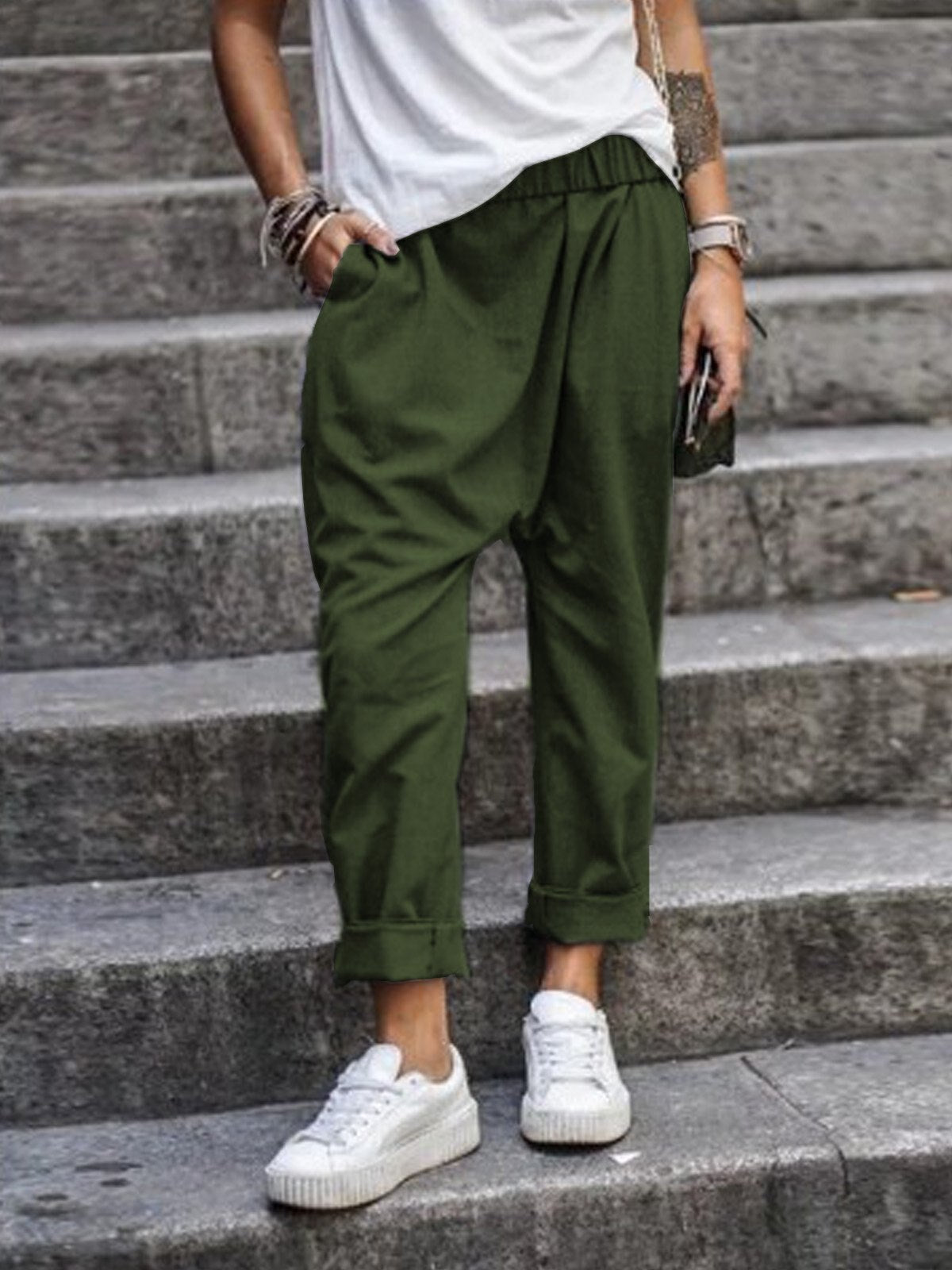 Raquel - Casual baggy broeken voor dames - Glamorix