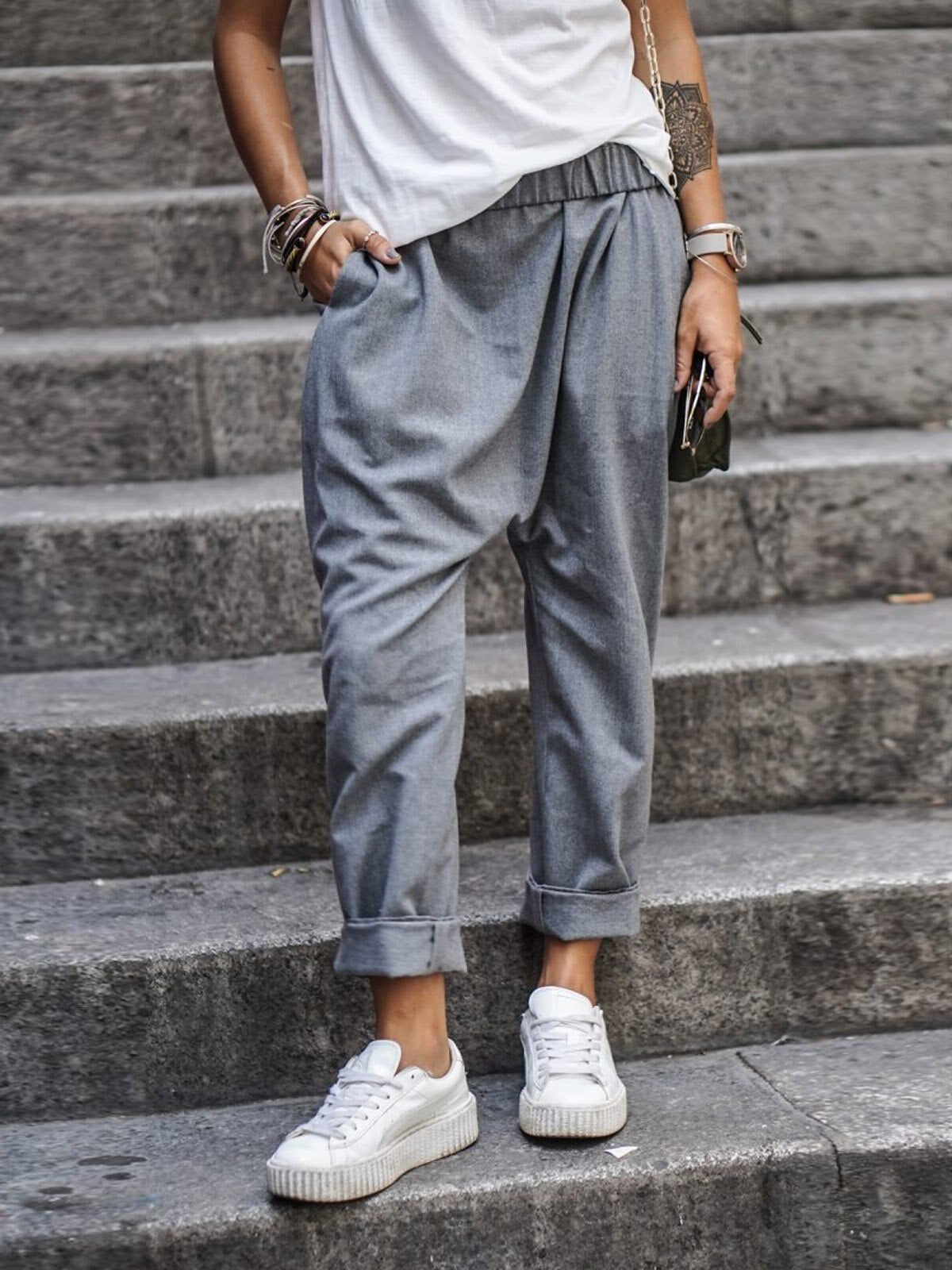 Raquel - Casual baggy broeken voor dames - Glamorix