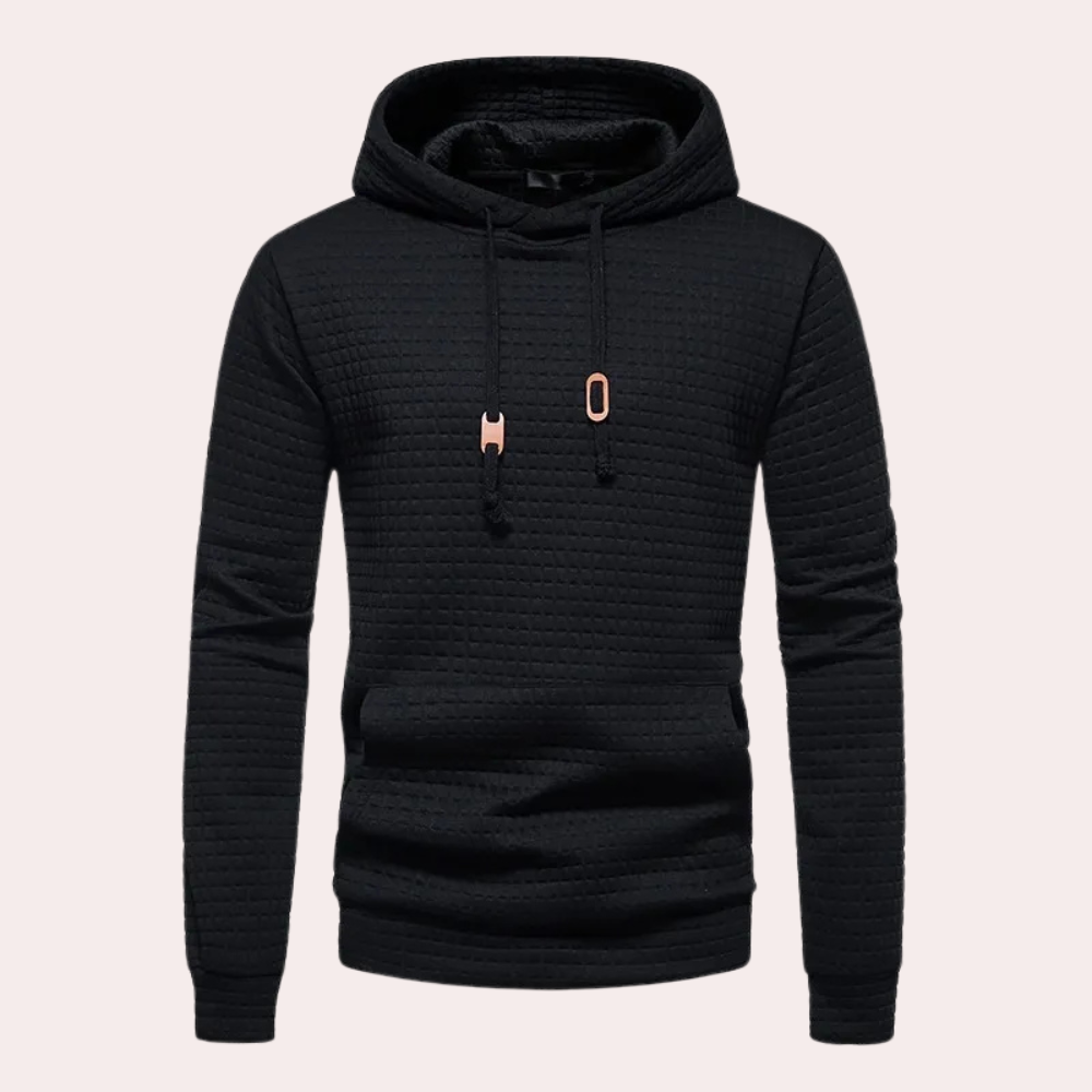 JORDAN - Heren hoodie met gestructureerde stof en verstelbaar trekkoord