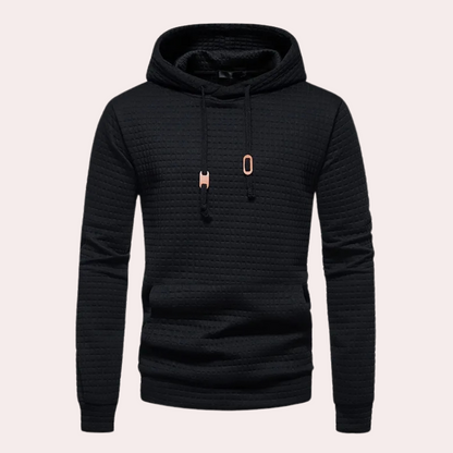 JORDAN - Heren hoodie met gestructureerde stof en verstelbaar trekkoord