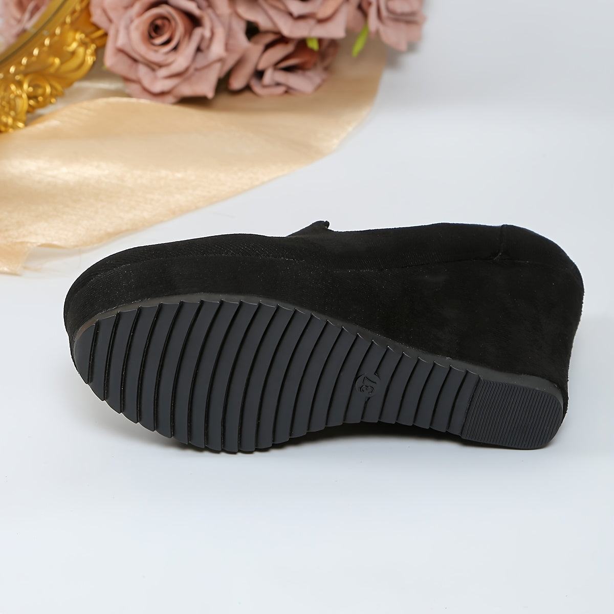 Slip-on loafer met plateau en stevige neus voor dames – VOX - Glamorix
