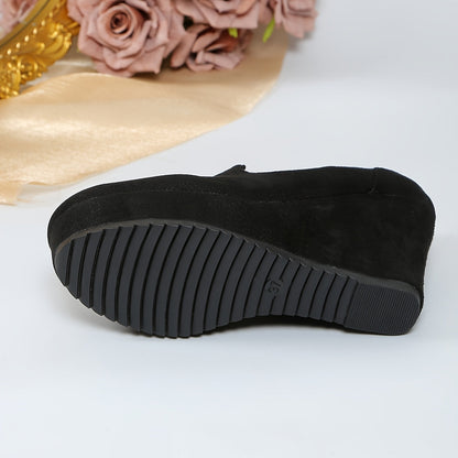Slip-on loafer met plateau en stevige neus voor dames – VOX - Glamorix