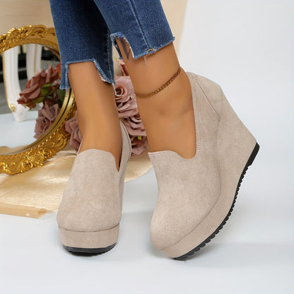 Slip-on loafer met plateau en stevige neus voor dames – VOX - Glamorix