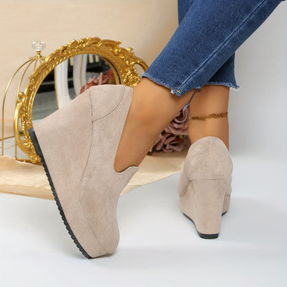 Slip-on loafer met plateau en stevige neus voor dames – VOX - Glamorix