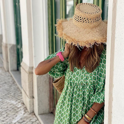 SELENA - Boho maxi-jurk met geometrische print voor vrouwen