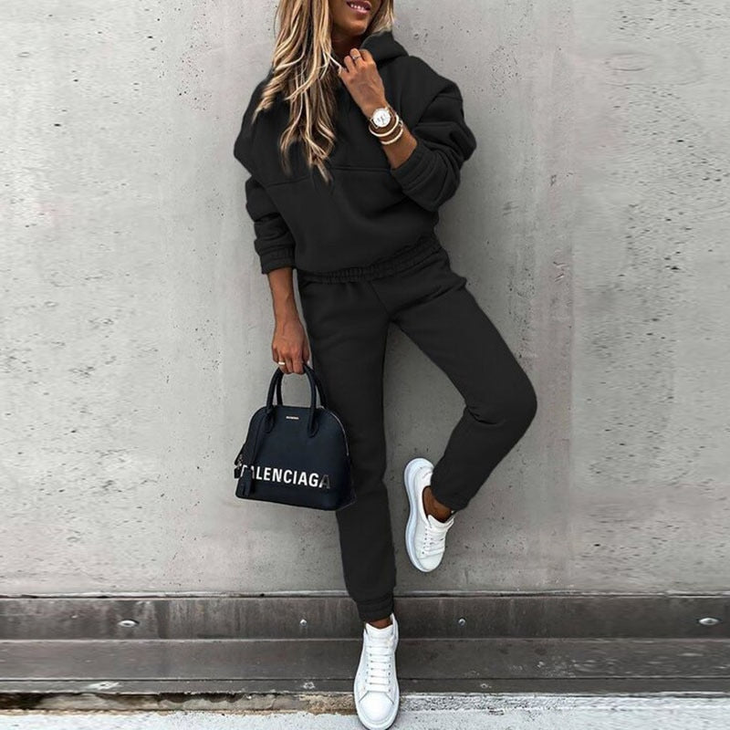 JANE – Dames trainingspak met hoodie en comfortabele joggingbroek - Glamorix