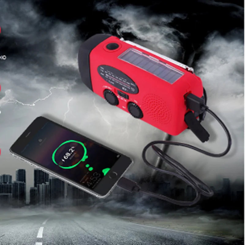 Multifunctionele noodradio met powerbank en LED-zaklamp – RESCUEWAVE PRO - Glamorix