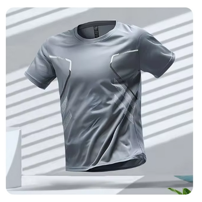 Sportief heren T-shirt met grafische print en moderne pasvorm – VIRON ACTIVE - Glamorix