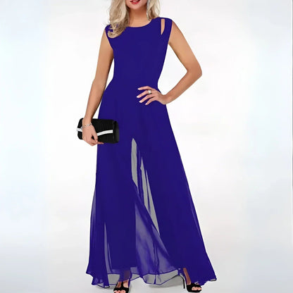 Mouwloze dames jumpsuit met wijde pijpen – BEGONIA - Glamorix