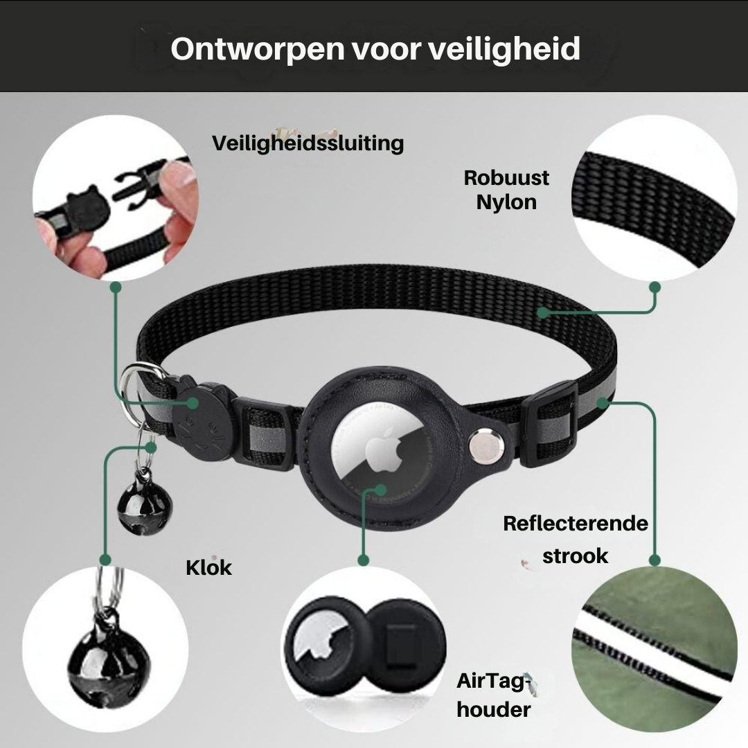 GPS-halsband voor katten met snelontgrendeling en reflecterend design – NOCAT LOST - Glamorix