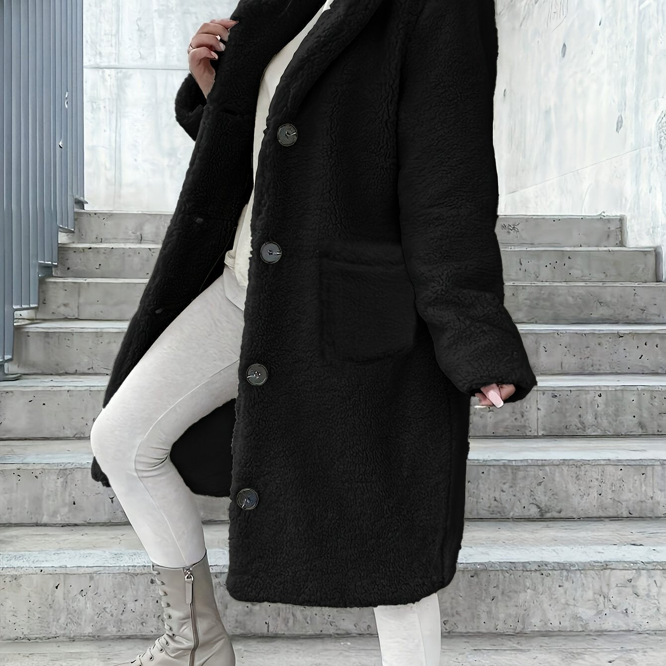 Nepbontjas – Knoopsluiting En Warme Zakken - Glamorix