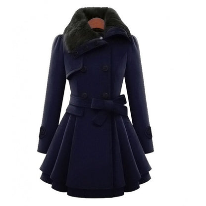 IVY - Winterjurk met strikdetail en fleecevoering voor dames