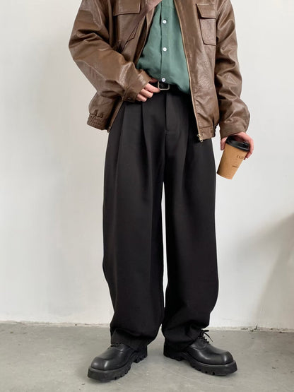 MILO - Wijde broek met hoge taille voor heren