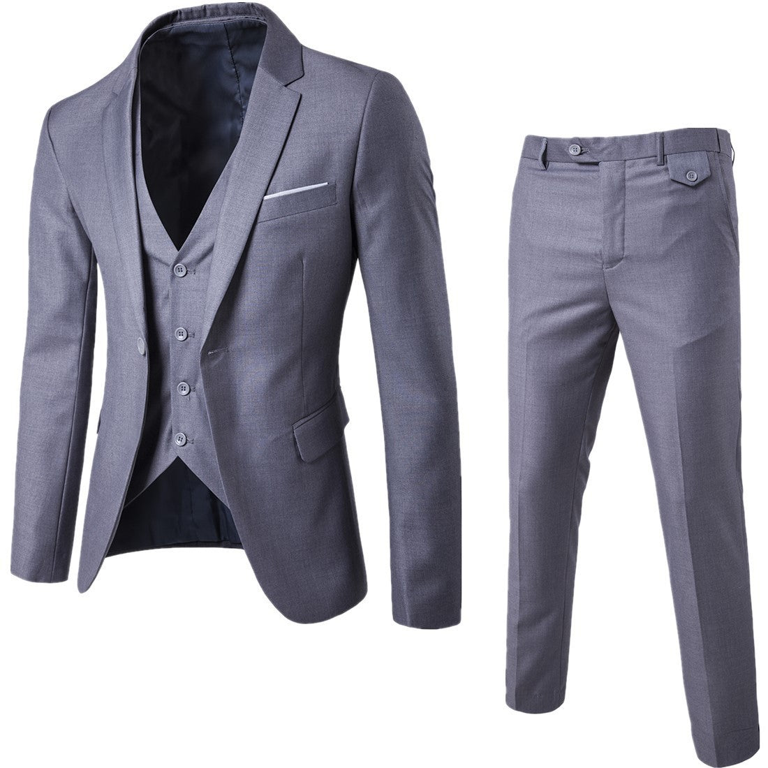 THEODORE - Slim-fit driedelig pak voor heren