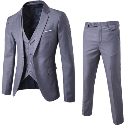 THEO - Slim fit driedelig herenpak voor een verfijnde uitstraling