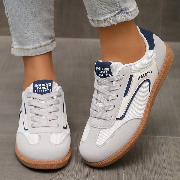 Lage dames vetersneaker met sportieve zool – VIREA MOVE - Glamorix