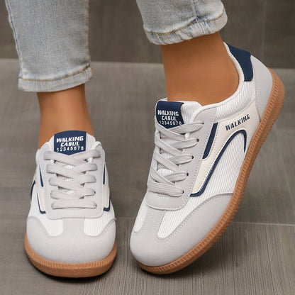 Lage dames vetersneaker met sportieve zool – VIREA MOVE - Glamorix