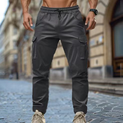 Moderne cargobroek voor heren met tapered fit en zakdetails – AXELON - Glamorix