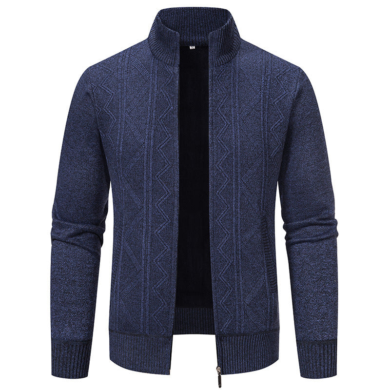 OLIVER - Gebreid herenvest met ritssluiting en tijdloze stijl