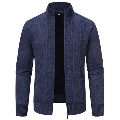 OLIVER - Gebreid herenvest met ritssluiting en tijdloze stijl
