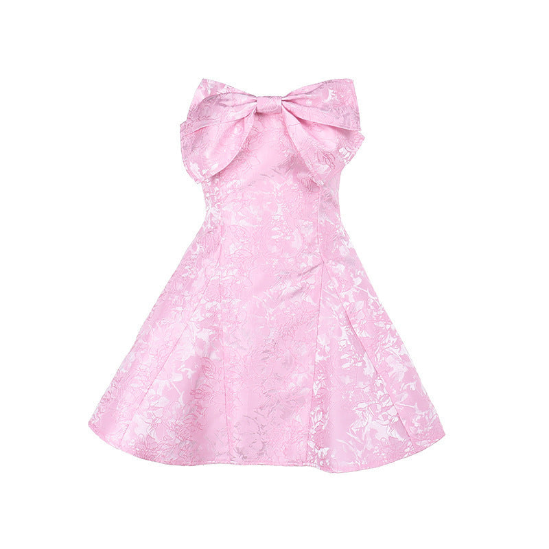 Strapless mini-jurk met statement strik en elegante pasvorm – MIRELLE BOW - Glamorix